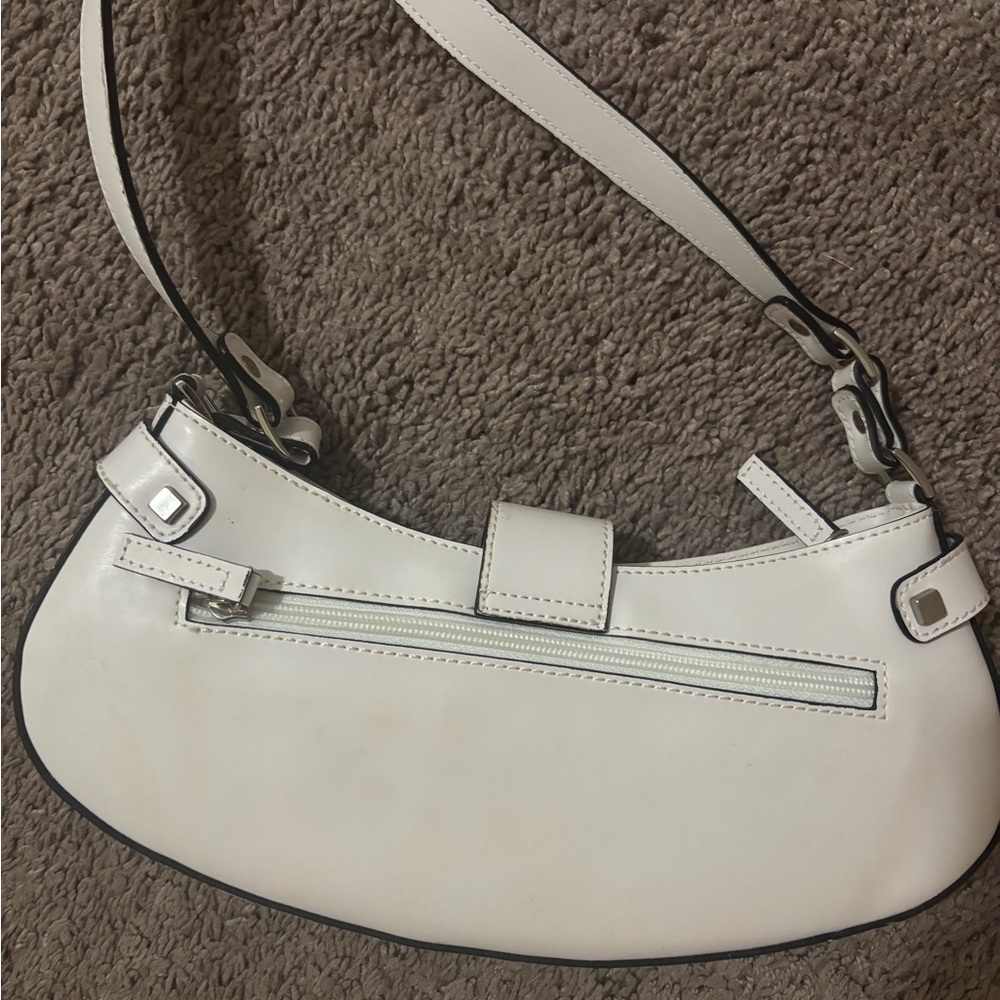 Guess White Shoulder Bag with Silver Accent - Picture 4 of 4